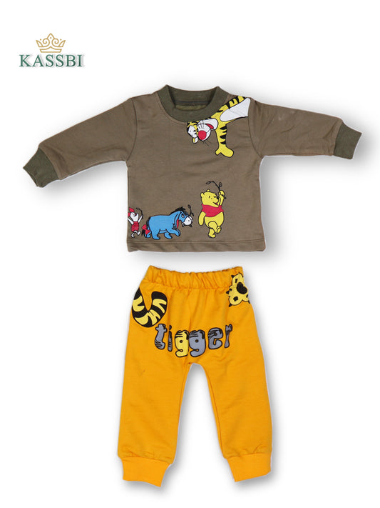 Ensemble En Coton Tricot et Pantalon team TIGER garçon