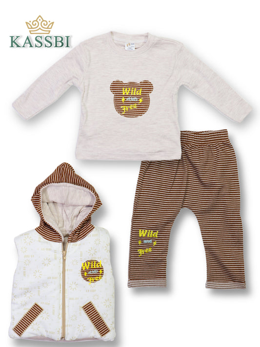 Ensemble 3 pièces Tricot Pantalon Gilet garçon