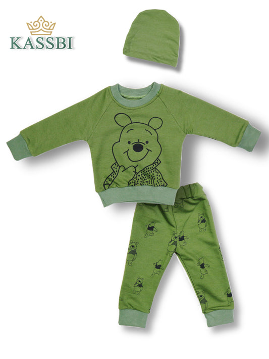 Ensemble En Coton Tricot et Pantalon et Bonnet - garçon