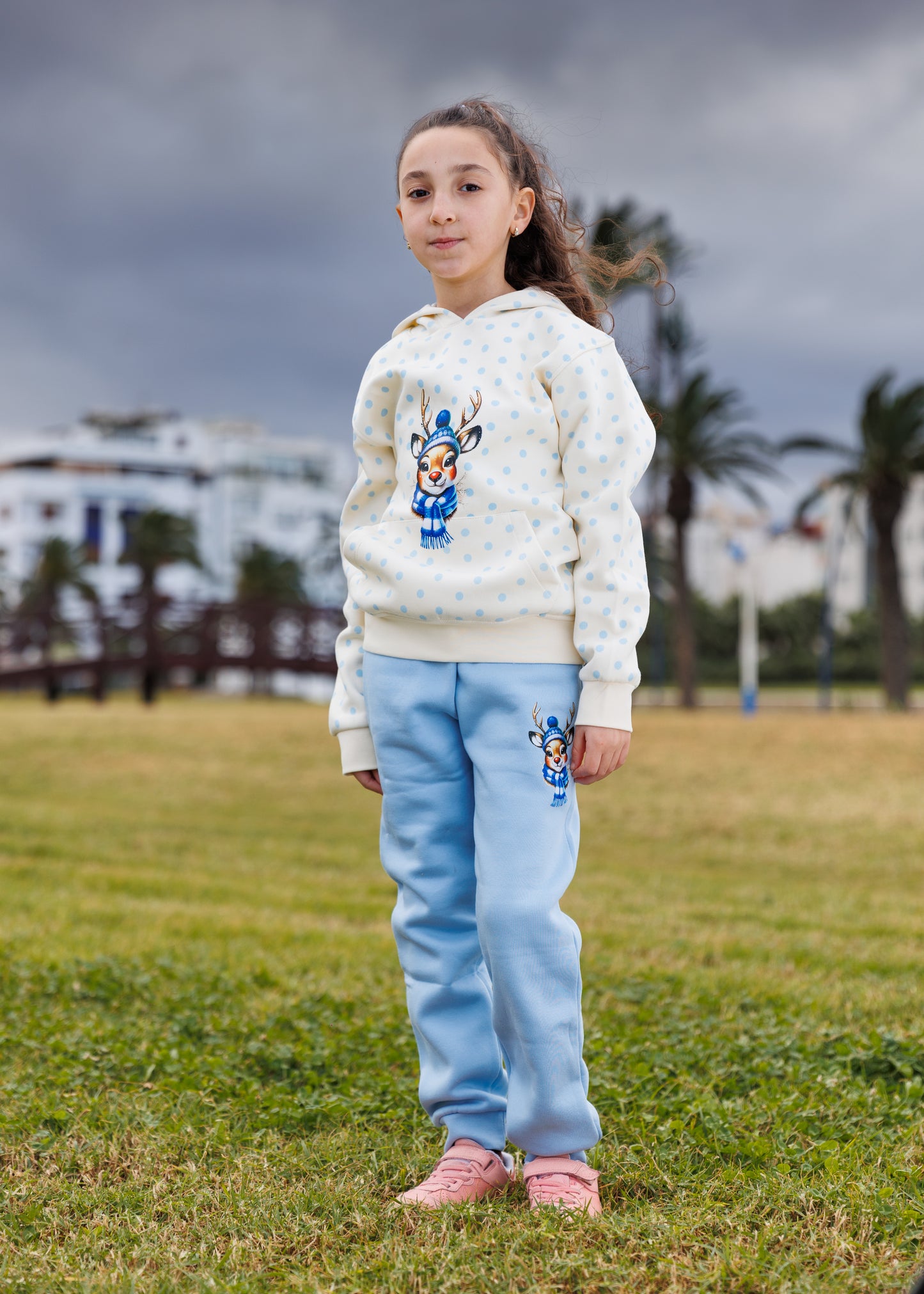 Ensemble sweat á capuche + jogging En molleton imprimé