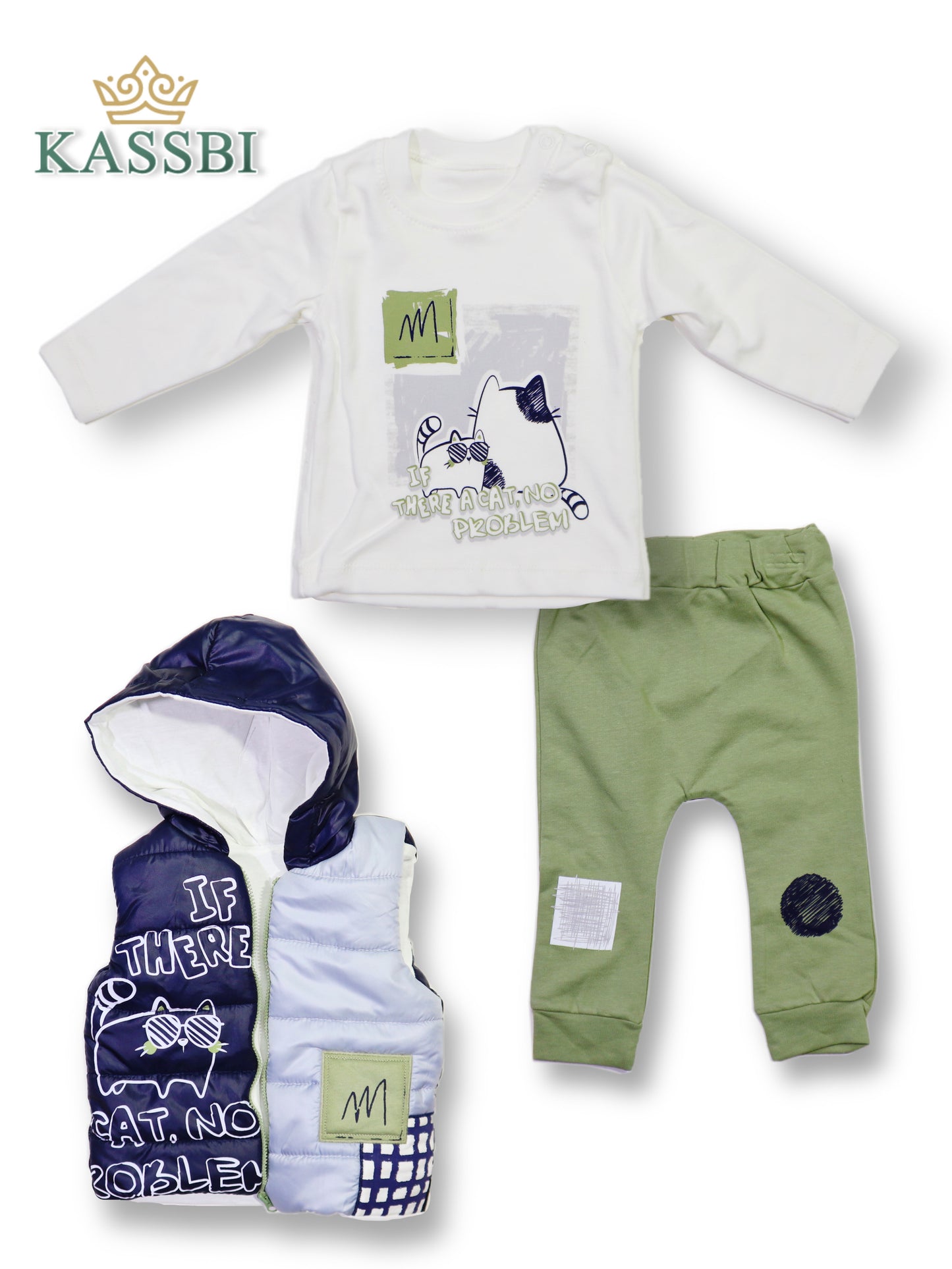 Gilet à capuche + Tricot + pantalon