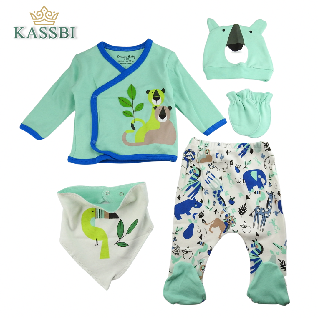 Pack Naissance (0-3) Mois (5pc )- 100% Coton