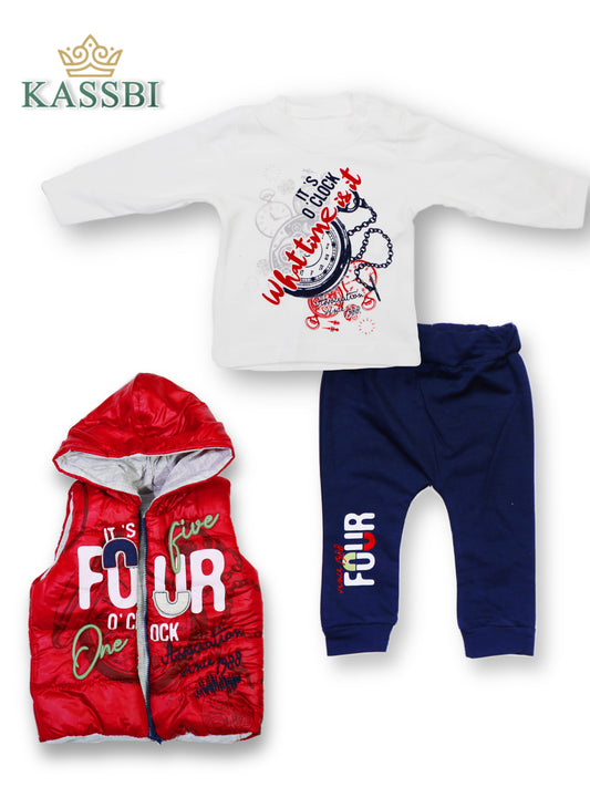 Gilet bébé + Tricot + Pantalon - Garçon