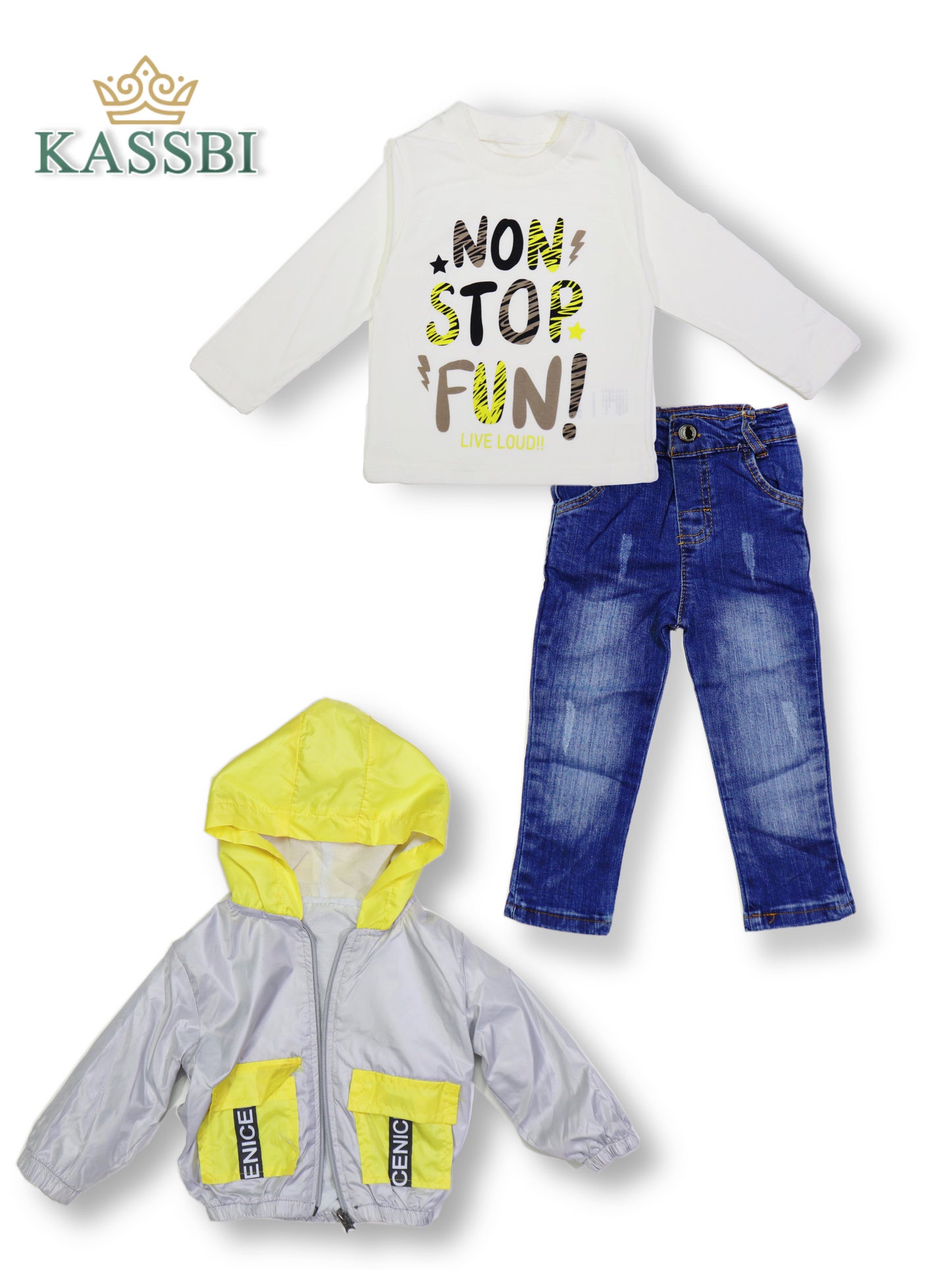 Tricot + Jean + Jacket - Garçon