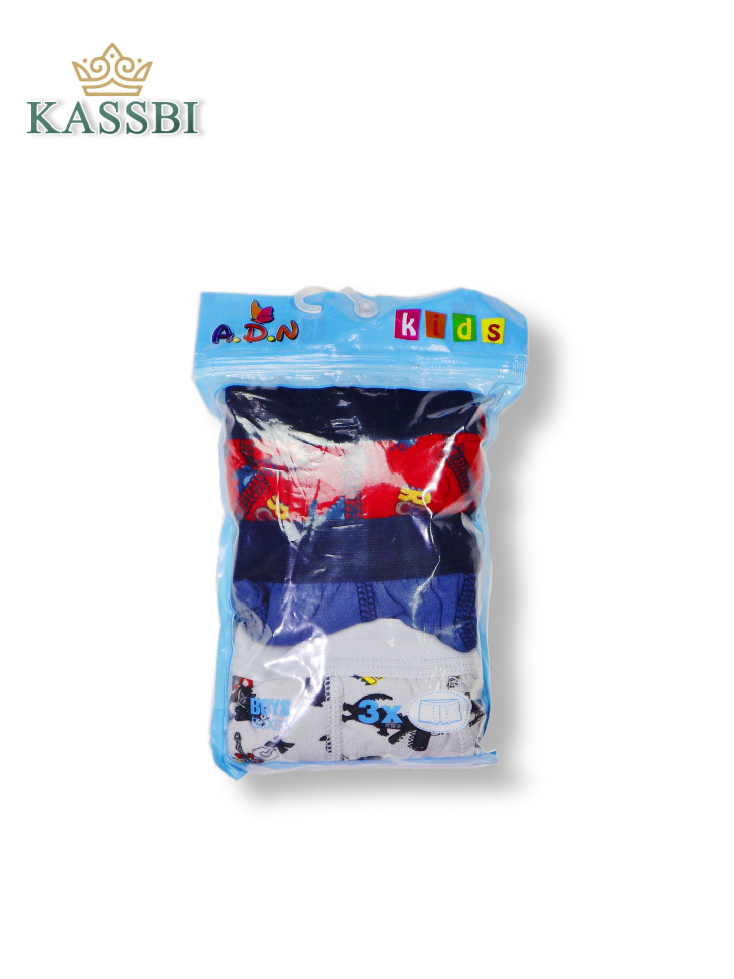 Lot de 3 boxers stretch garçon - 100 % Coton