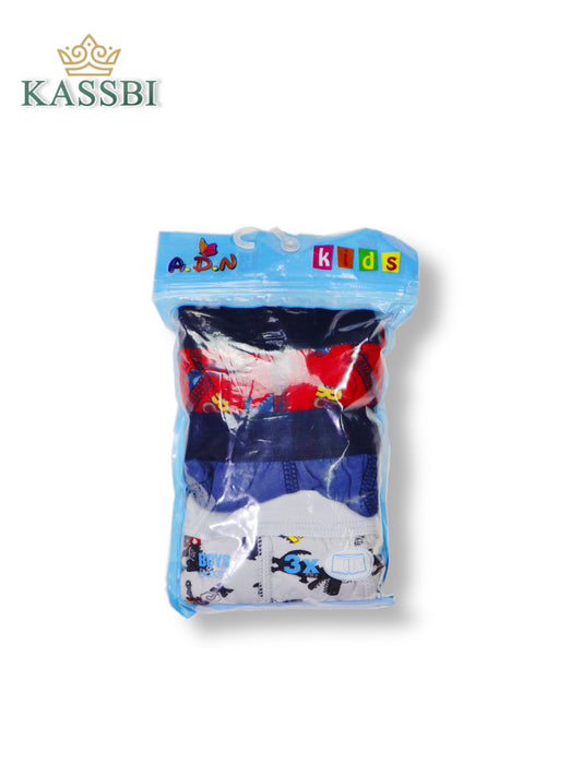 Lot de 3 boxers stretch garçon - 100 % Coton