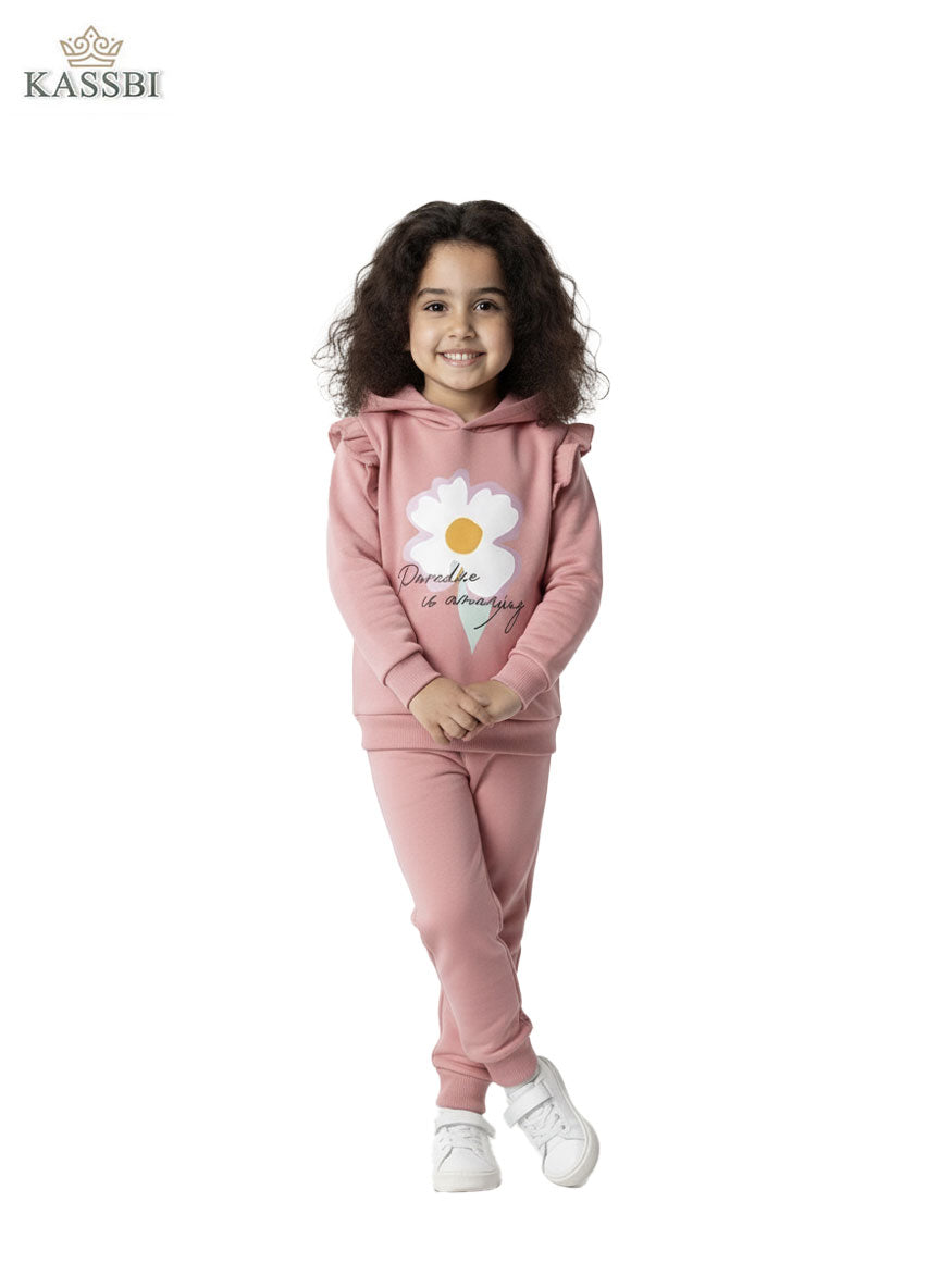 Ensemble Sweatshirt et Pantalon en Coton à Imprimé Fleuri