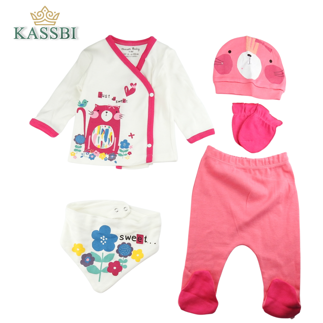 Pack Naissance (0-3) Mois (5pc )- 100% Coton