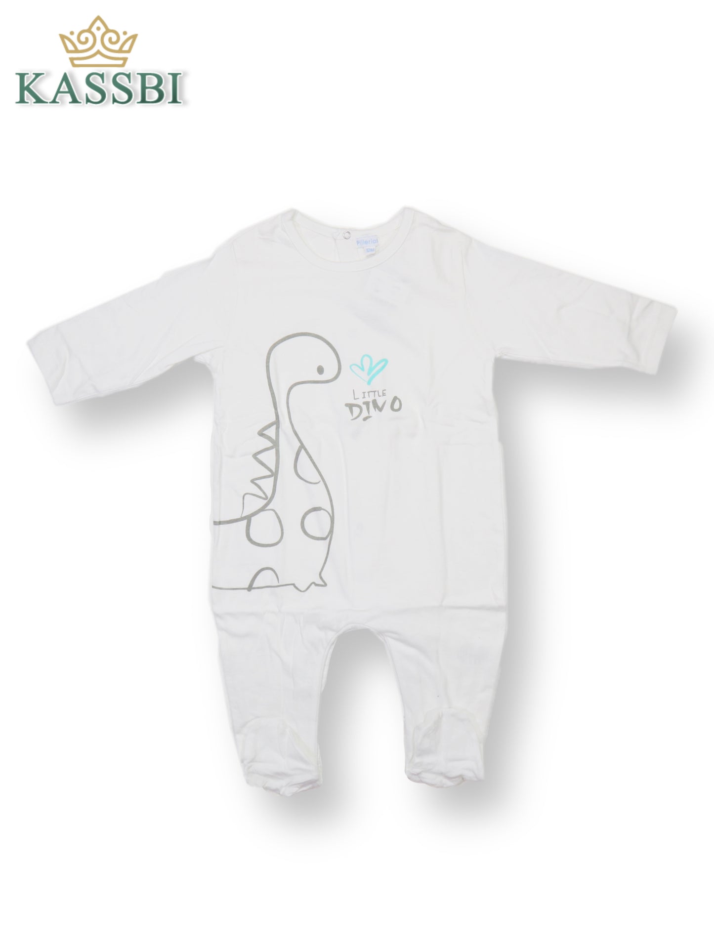 Pyjama dors-bien en jersey de coton à pont-dos bébé - Motif dinosaure