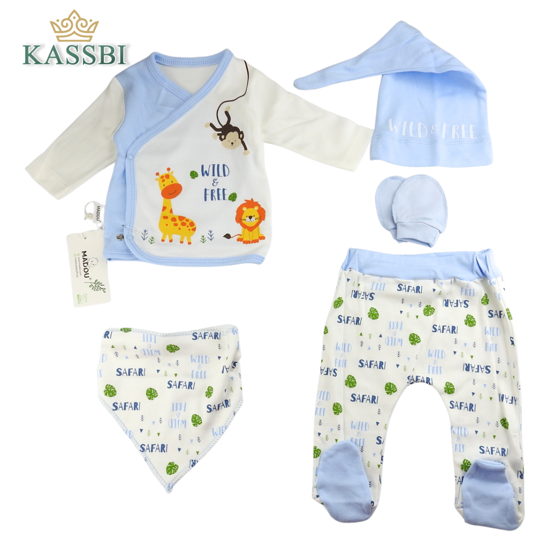 Pack Naissance (0-3) Mois (5pc )- 100% Coton