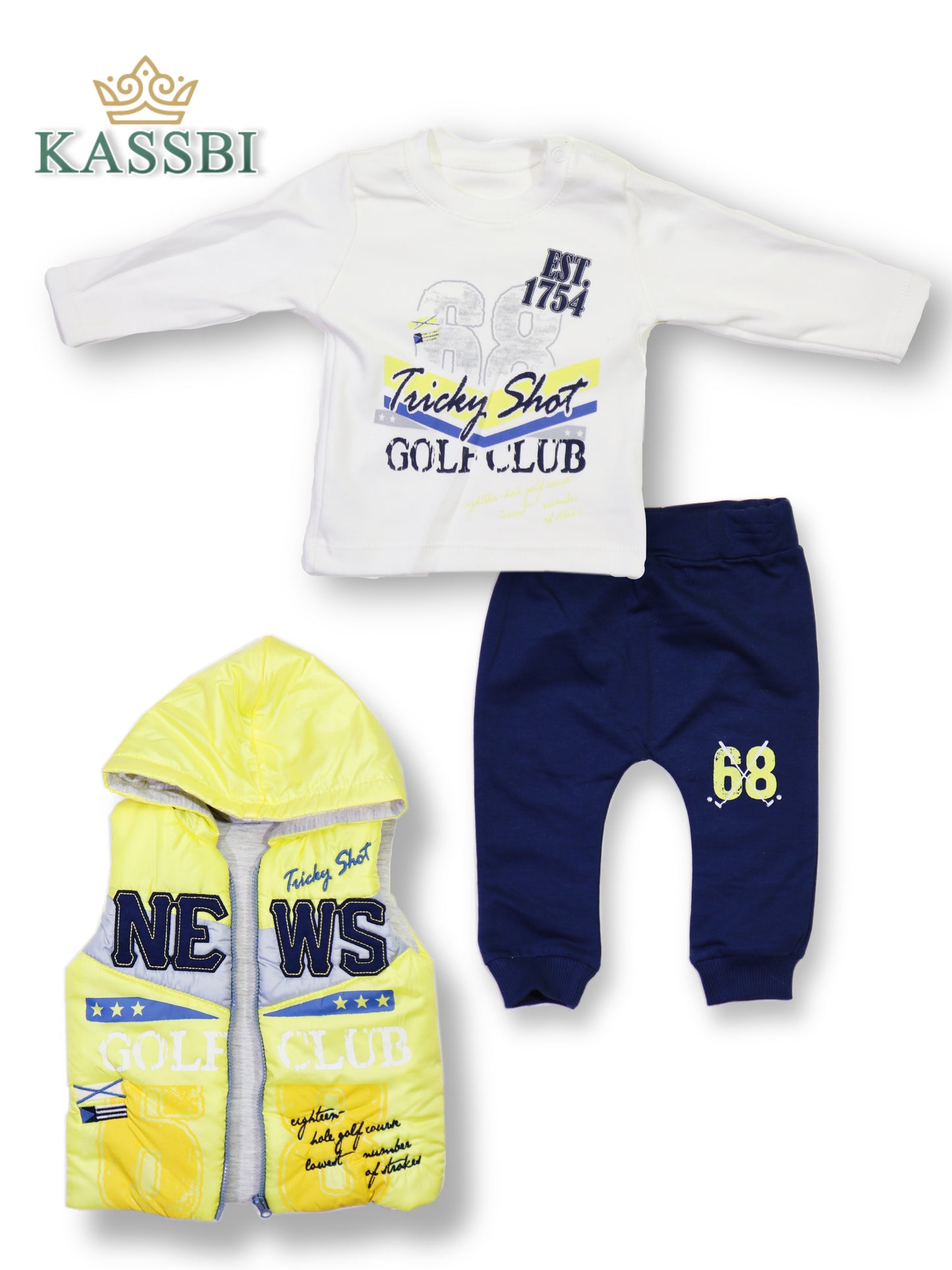 Gilet bébé + Tricot + Pantalon - Garçon