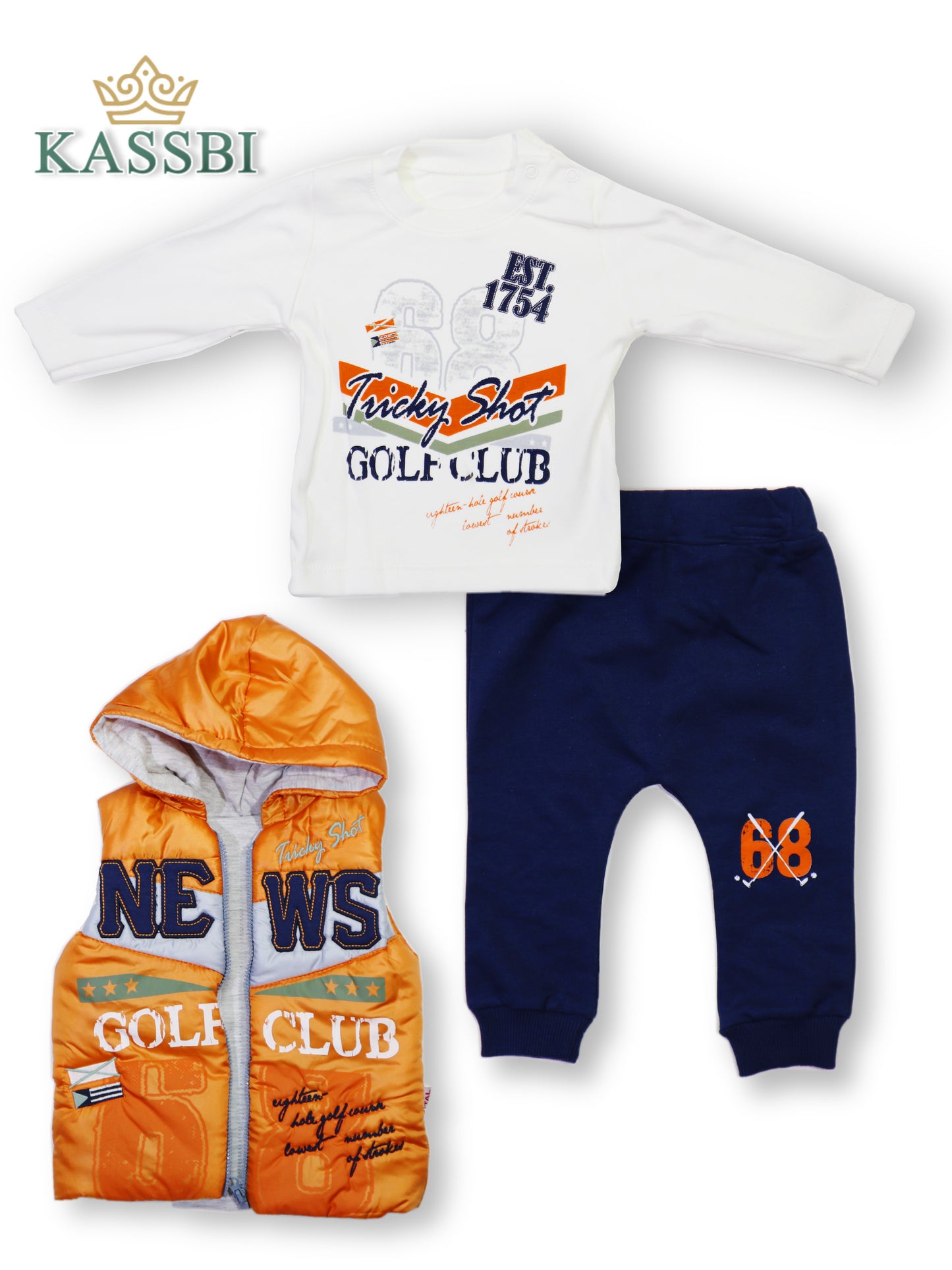 Gilet bébé + Tricot + Pantalon - Garçon