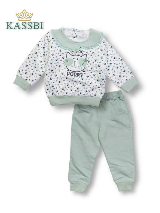 Ensemble bébé fille 2 pièces à motifs palmiers