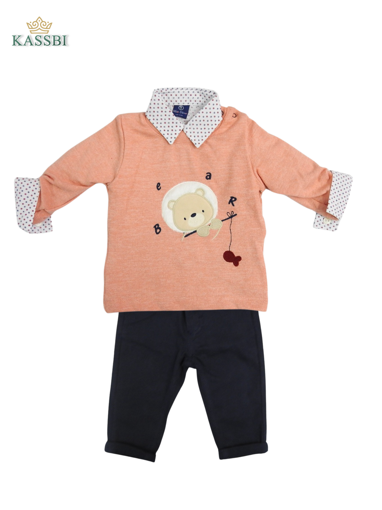 Ensemble Bébé Garçon “Bear & Balloon” – Douceur et Élégance