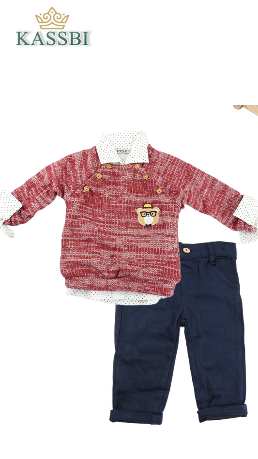 Pull + Chemise + pantalon