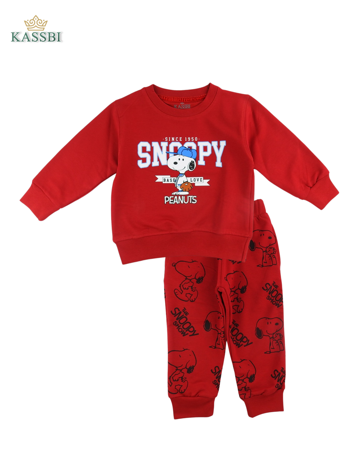Ensemble Enfant Snoopy - en coton avec sweat et pantalon imprimé”