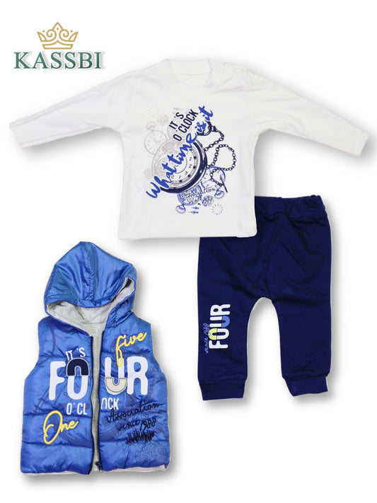 Gilet bébé + Tricot + Pantalon - Garçon