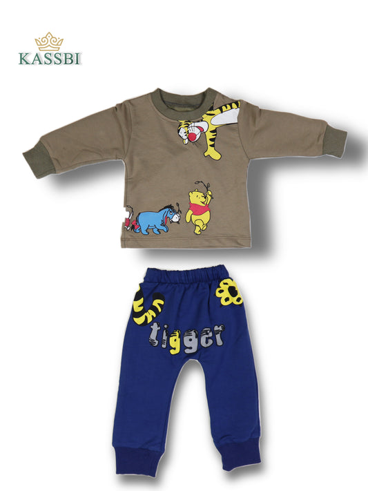 Ensemble En Coton Tricot et Pantalon team TIGER garçon
