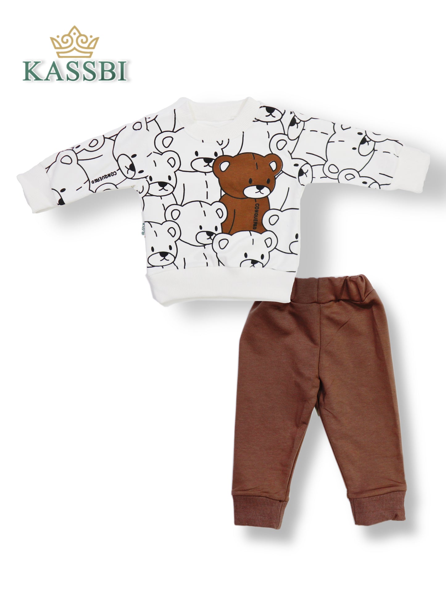 Ensemble En Coton Tricot et Pantalon team Ours garçon