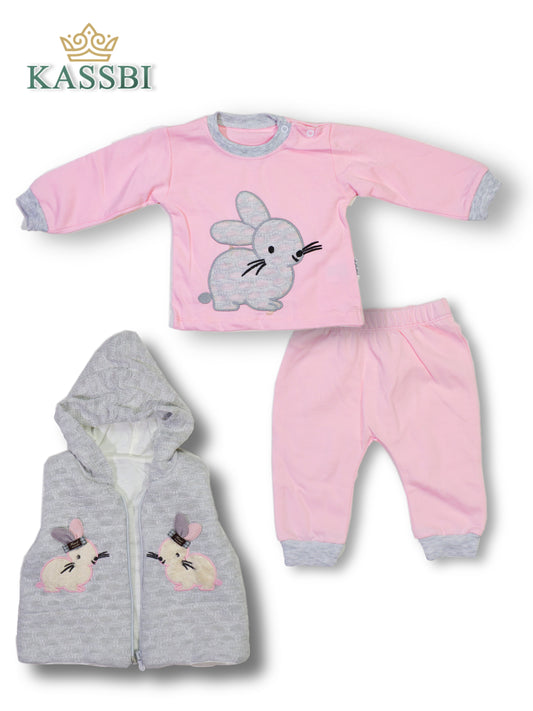 Gilet à capuche + Tricot + pantalon