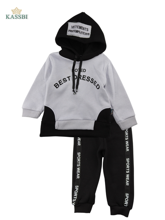 Tricot à capuche et pantalon en molleton ( مبطن )