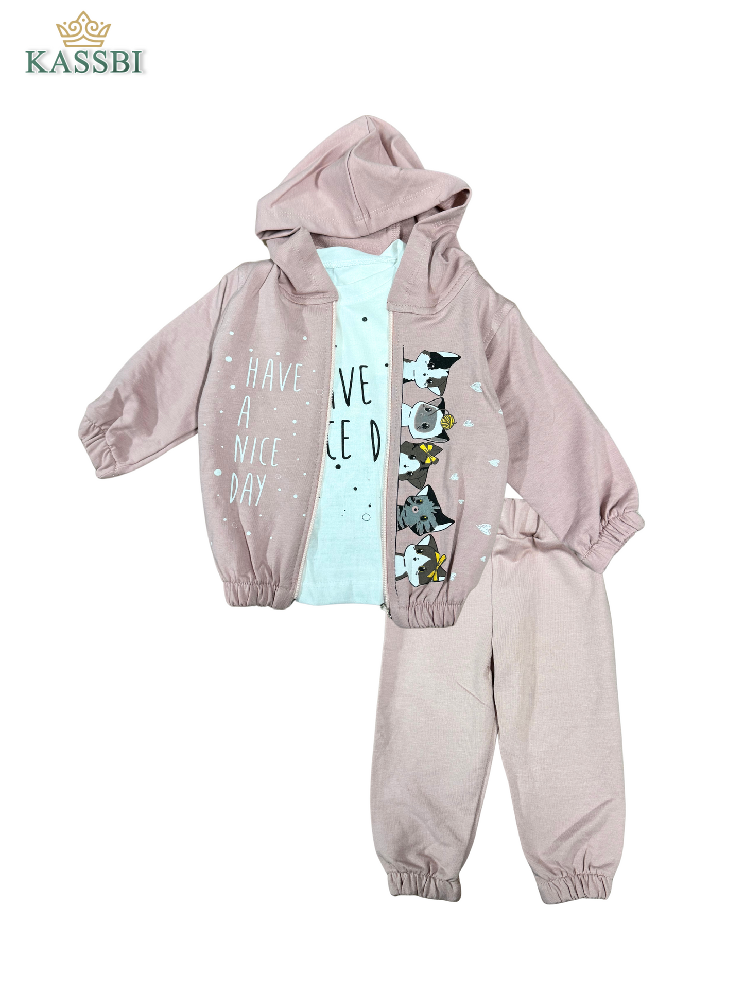 Ensemble fille 3 pc - Coton