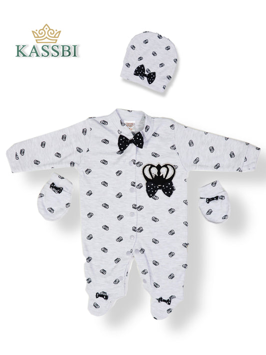 Grenouillère et bonnet + moufle - Coton