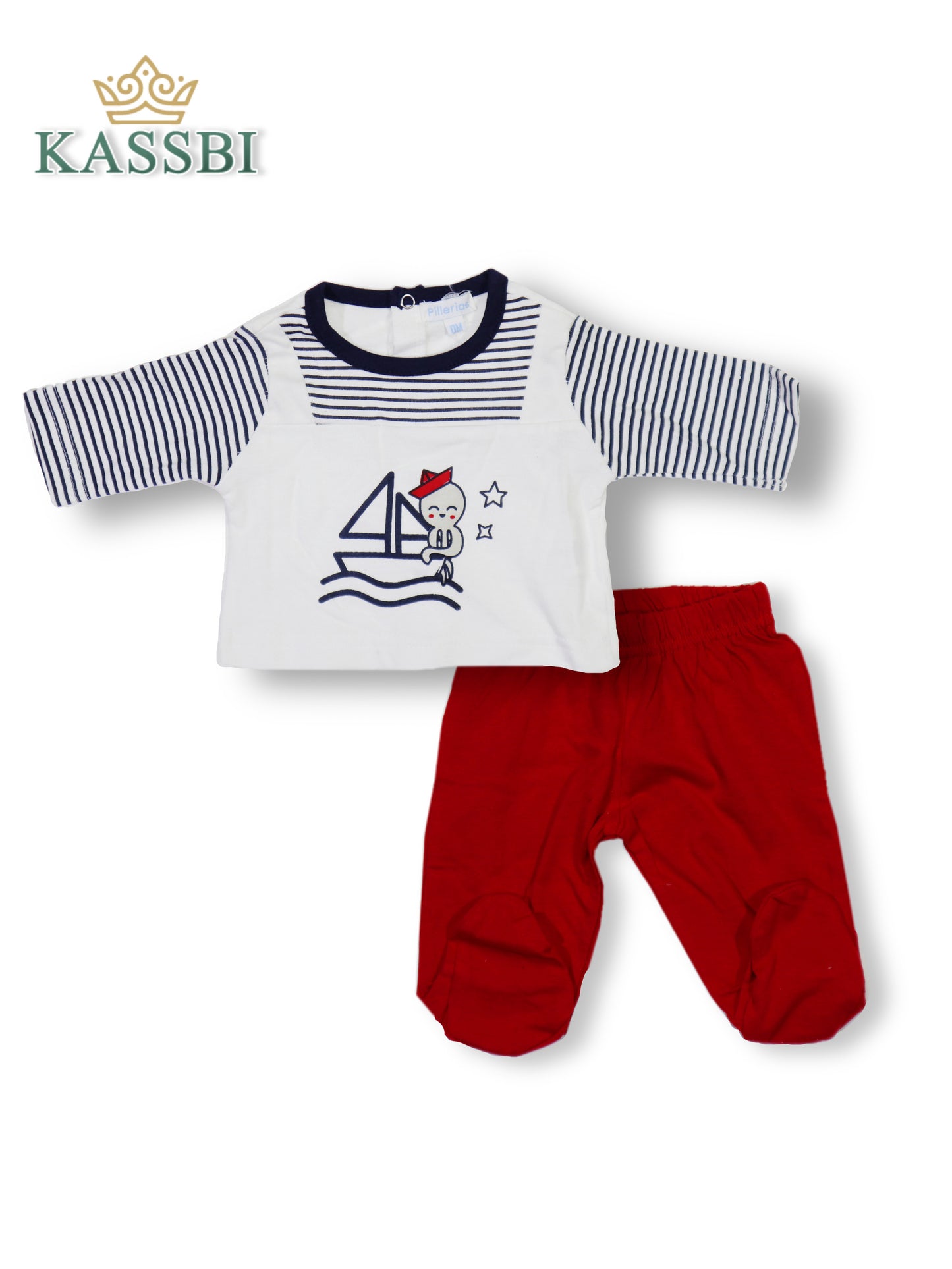 Pyjama bébé naissance 2 pièces en jersey imprimé Bateau