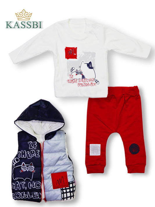 Gilet à capuche + Tricot + pantalon