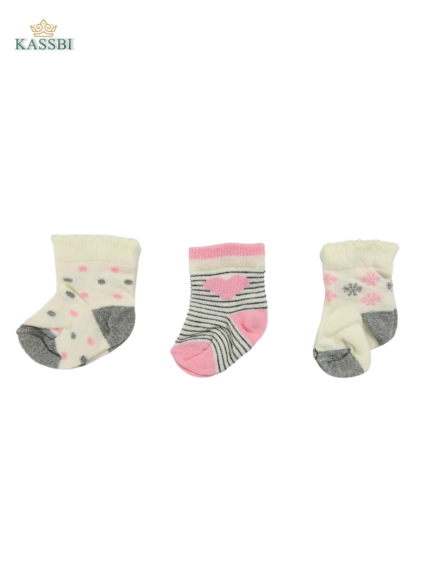 Lot 3 paires de chaussettes (0-6 mois )- coton