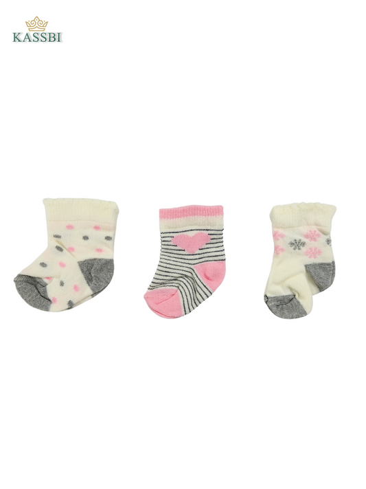 Lot 3 paires de chaussettes (0-6 mois )- coton