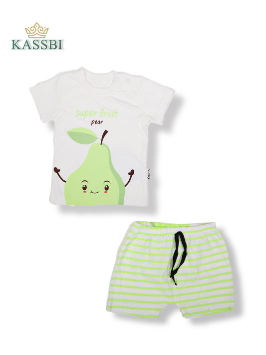 Tee-shirt + short Motif Poire - Coton