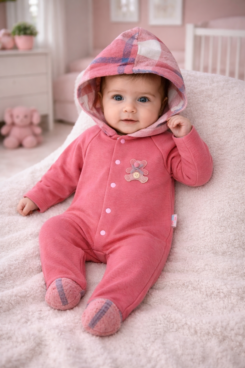 Pyjama bébé fille en coton – Modèle doux et chaud