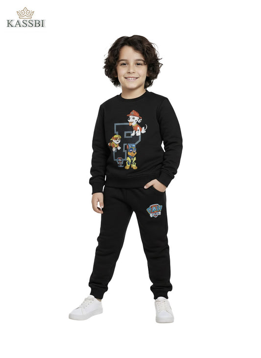 Ensemble Enfant paw - en coton avec sweat et pantalon imprimé