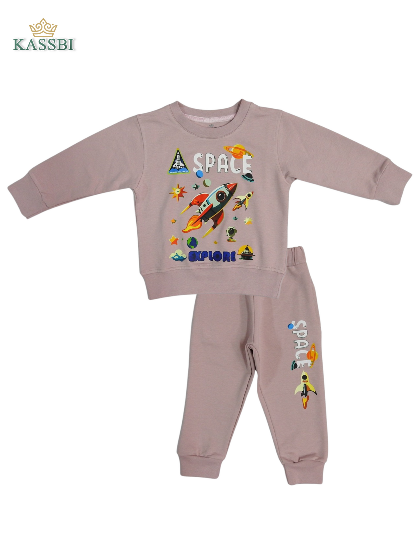 Ensemble Enfant 2 pièces - en coton avec sweat et pantalon imprimé