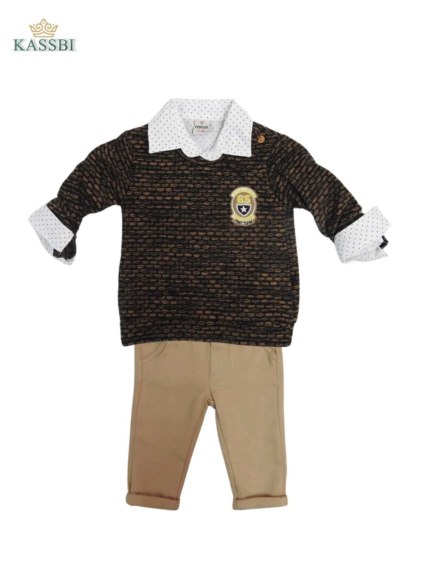 Ensemble 3 pieces Bébé Garçon – Idéal pour Cérémonie & Eid