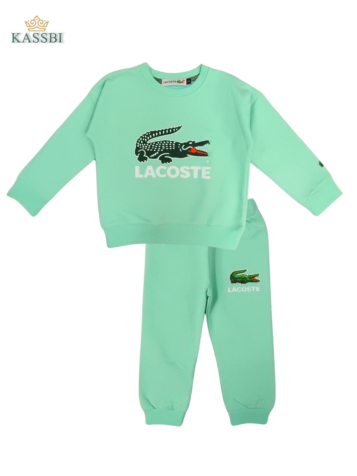 Ensemble Enfant lacoste - en coton avec sweat et pantalon imprimé