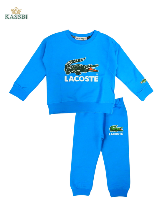 Ensemble Enfant lacoste - en coton avec sweat et pantalon imprimé