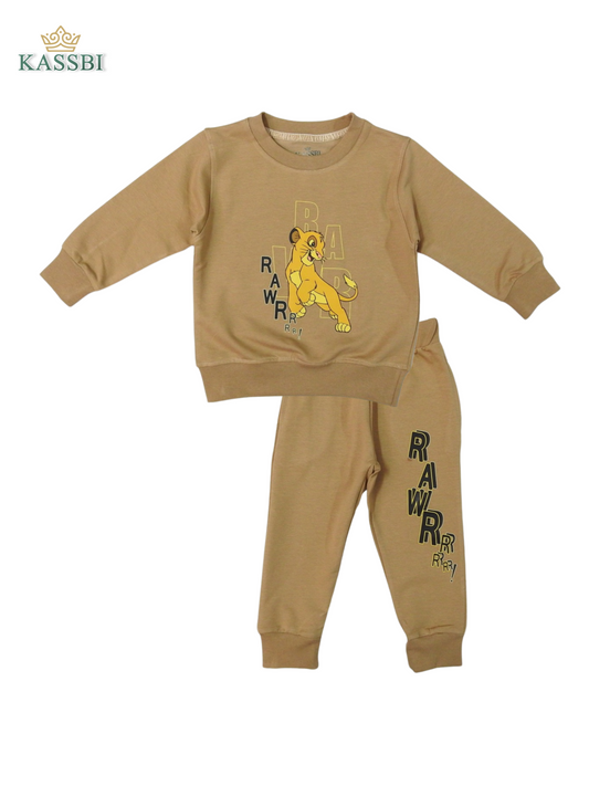 Ensemble Enfant 2 pièces - en coton avec sweat et pantalon imprimé
