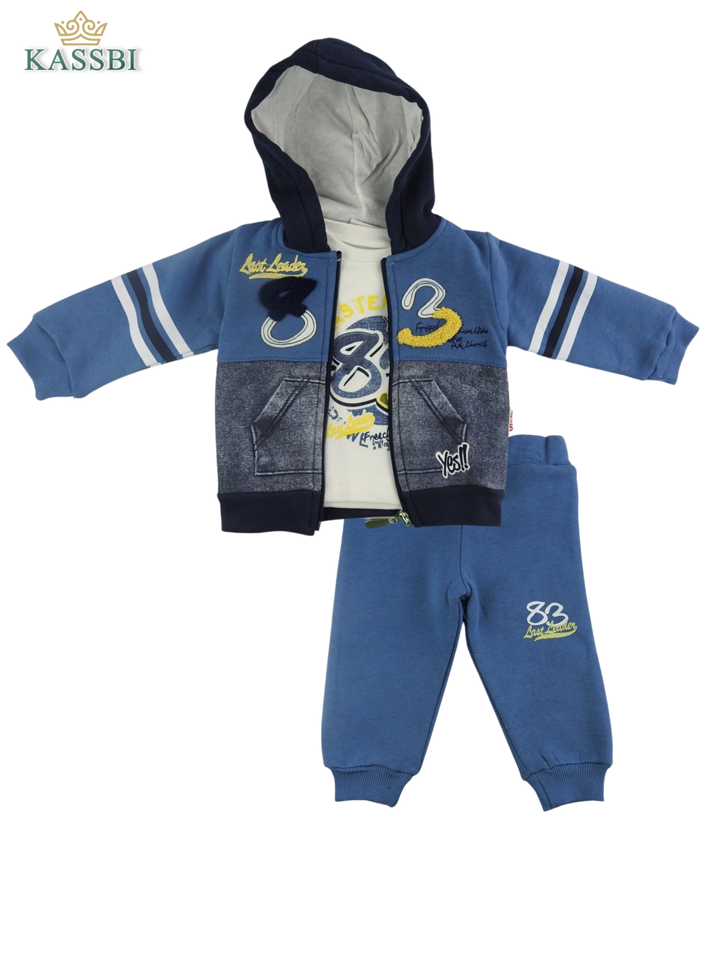 Ensemble Capuche + Tricot + Pantalon en Molleton