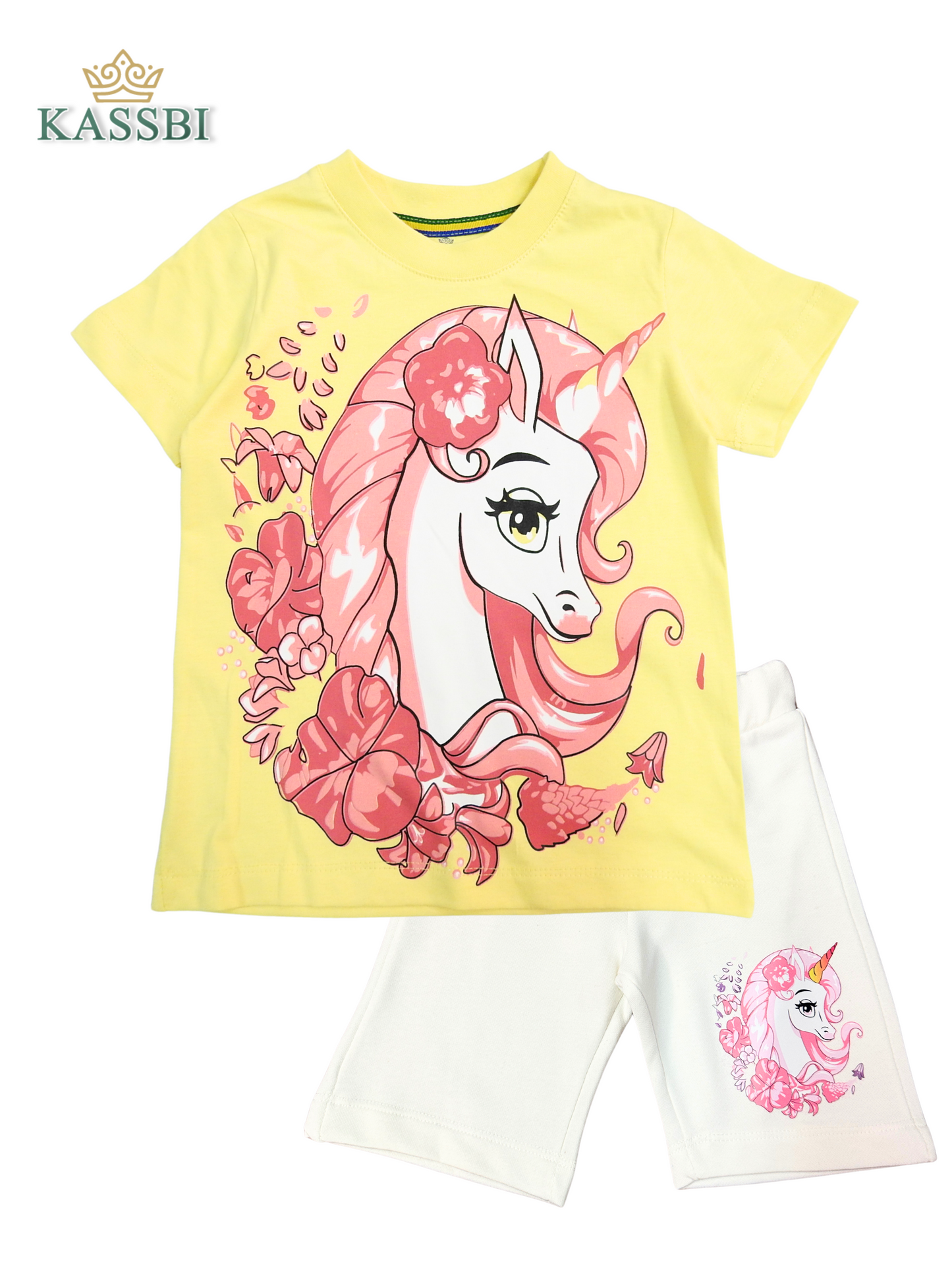 Ensemble Unicorn Tee-Shirt + Short - coton