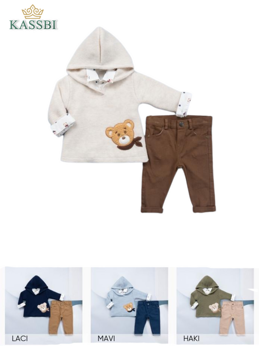 Ensemble 3pc -Tricot + chemise + pantalon