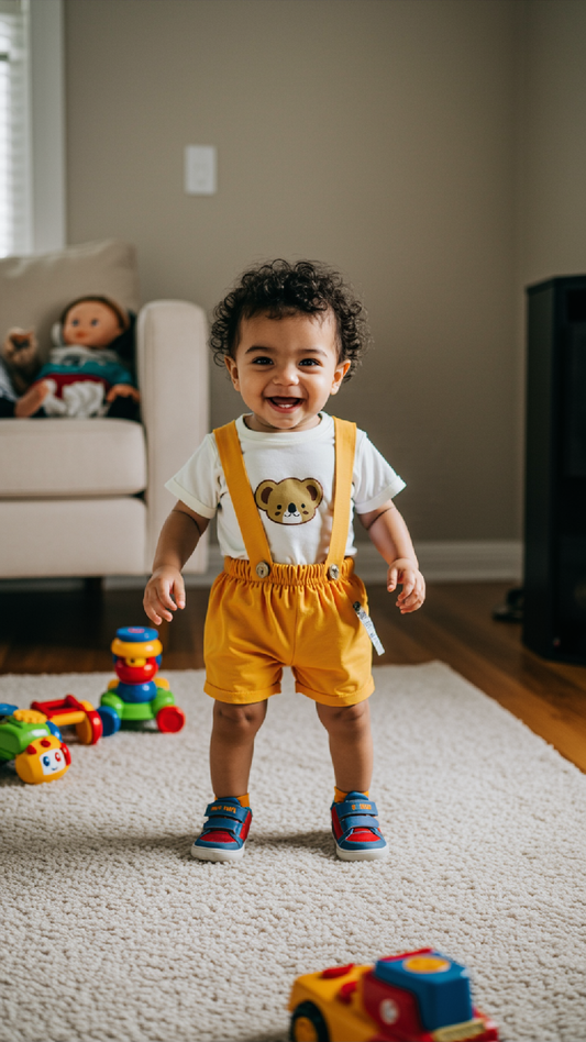 Ensemble bébé T-shirt et salopette en Coton