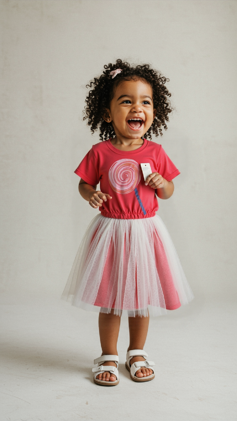 Robe T-shirt Fille – Lollipop Chic