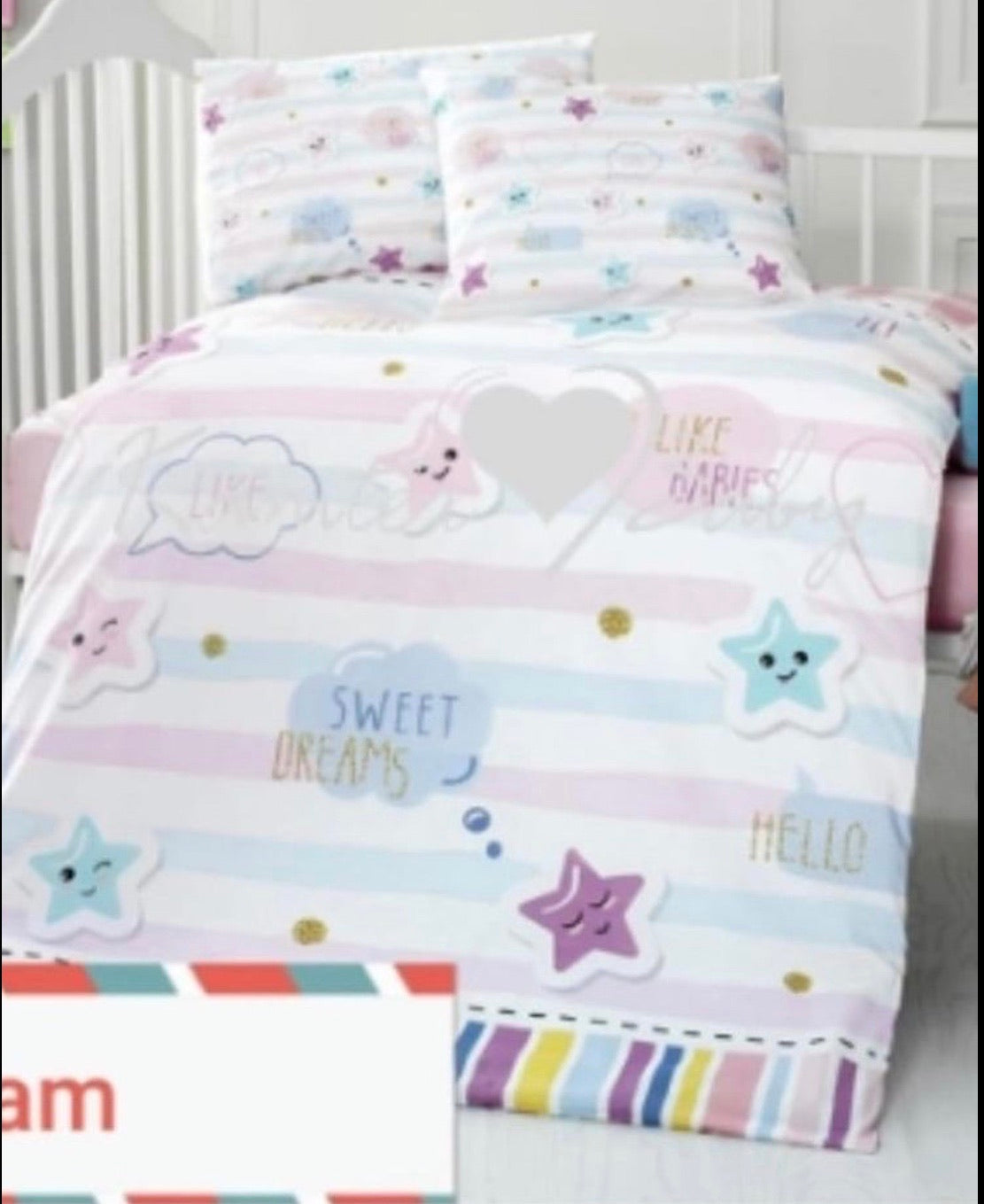 Housse de couette + 1 Drap + 2 taie d'oreiller