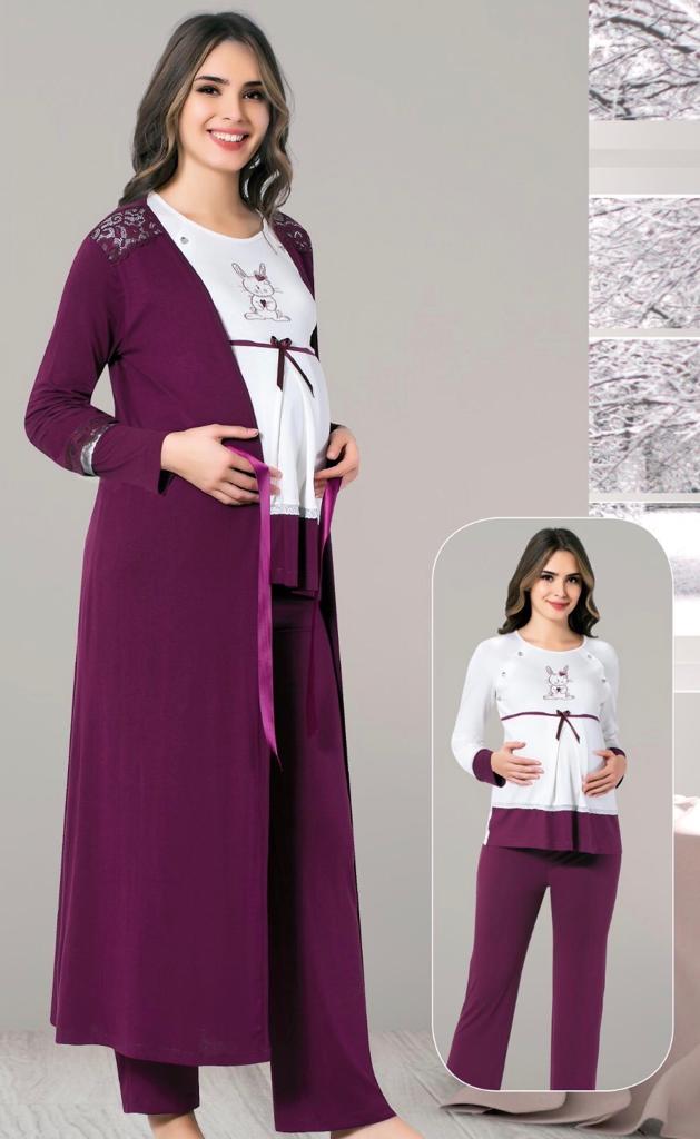 Pyjama femme enceinte 3pc