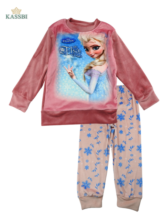 Pyjama Polaire Frozen (La Reine Des Neiges) Pour Enfant - Licence Disney, Manches Longues, Doux Et Chaud - 2