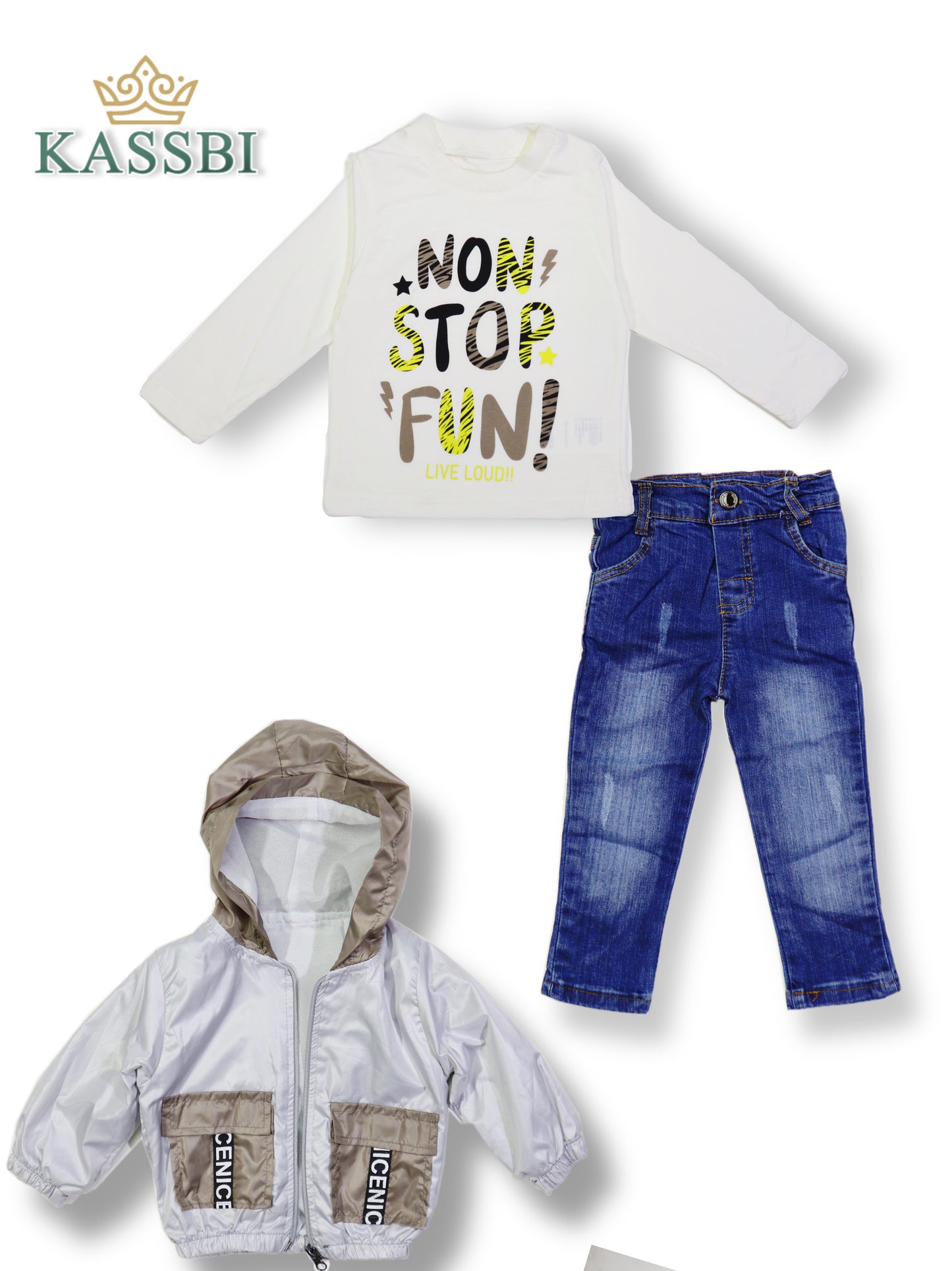 Tricot + Jean + Jacket - Garçon