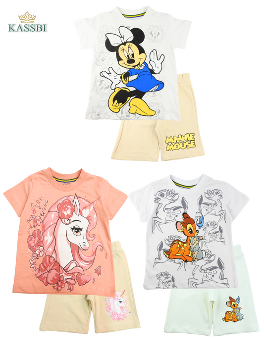 Pack 3 Ensembles Été Fille – Minnie, Licorne & Bambi