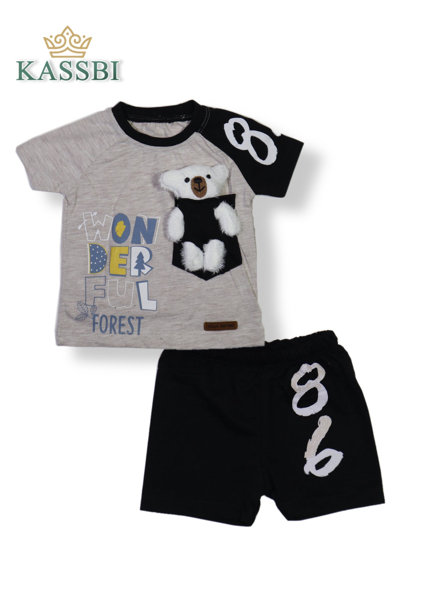 Tee-shirt a manches courtes + short - Coton